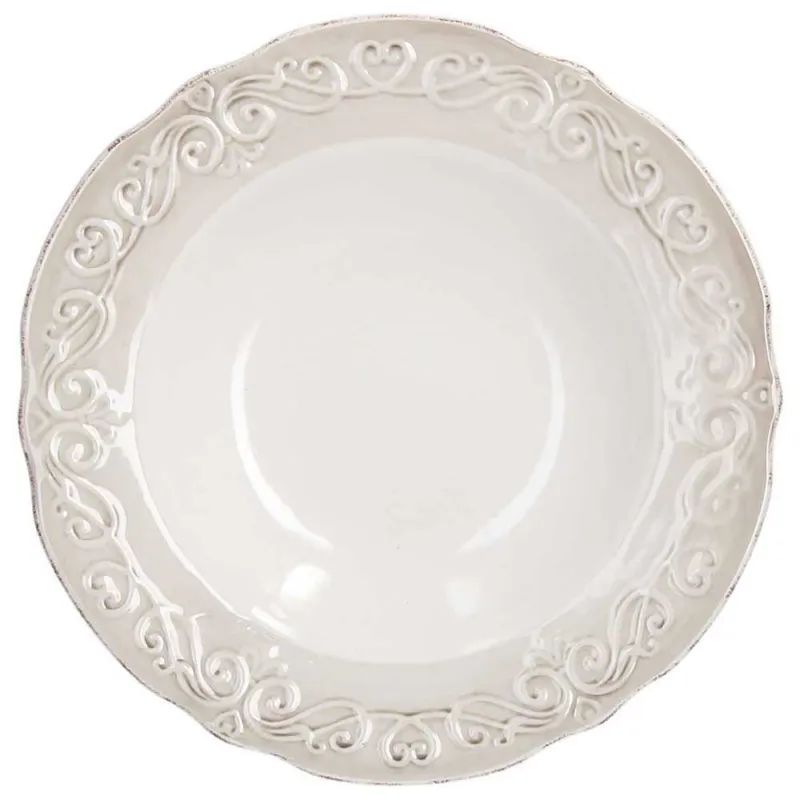 Spedito Oggi Piatto fondo 23 cm Cozy Stoneware Beige