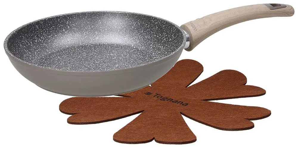 Subito Disponibile Padella + proteggipentola 28 cm Alluminio Tortora