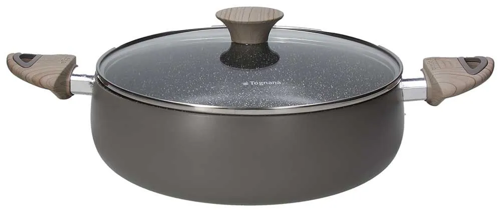 Tegame 2 manici con coperchio 26 cm x H 8 cm Alluminio Tortora Offerta Speciale