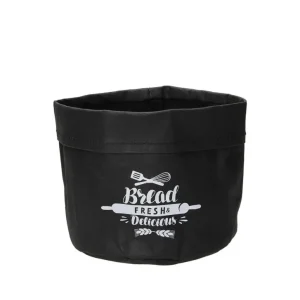 Cestino pane 16 cm x H 13 cm Papier Carta/Cartone Nero Promo Stagionale