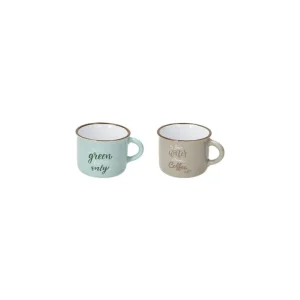 Tazzina da caffè senza piattino 100 cc Natural Love Stoneware Multicolor Popolare