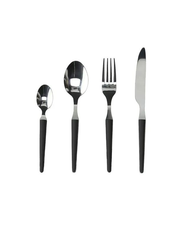 Nuova Collezione Servizio 24 posate Zen Nero Acciaio Nero