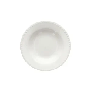 Piatto fondo 22,5 cm Colette Stoneware Bianco Prezzo Basso