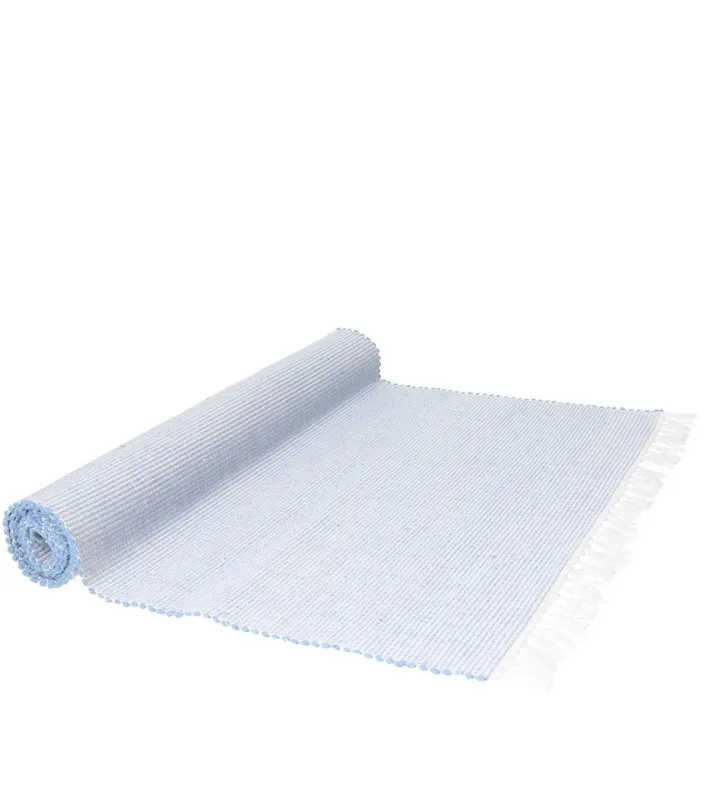 Offerta Limitata Runner 40 x 140 cm Cotone riciclato Azzurro