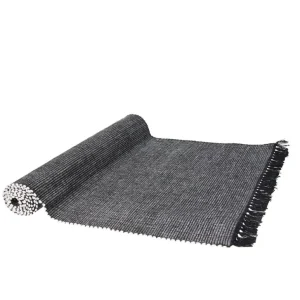 Runner 40 x 140 cm Cotone riciclato Nero Super Prezzo