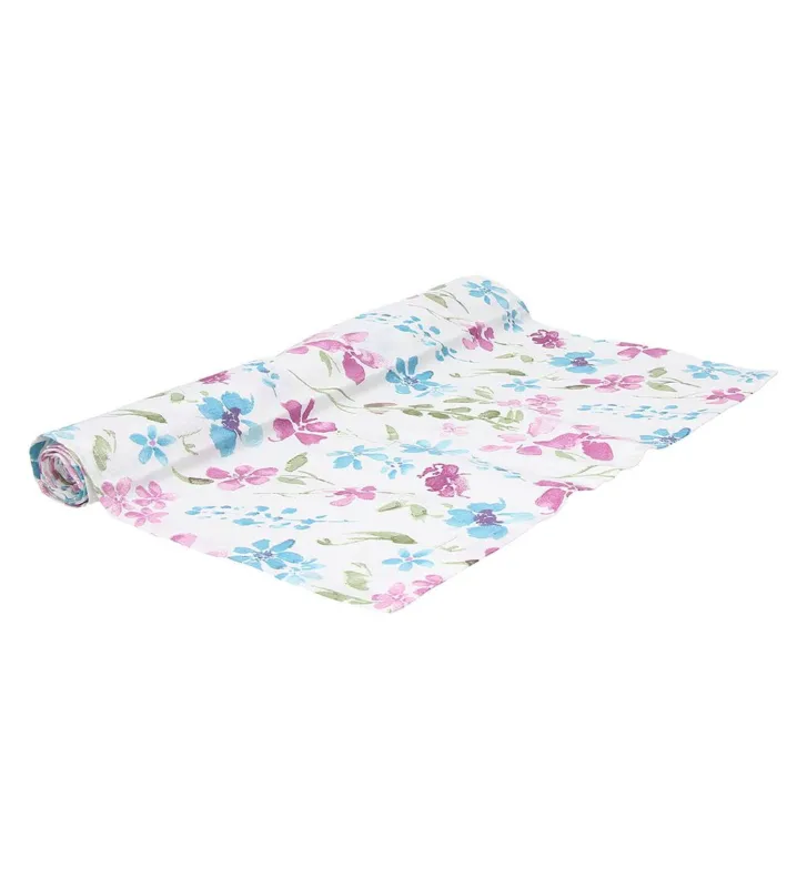 Runner 40 x 140 cm Cotone Azzurro Compra Oggi Stesso