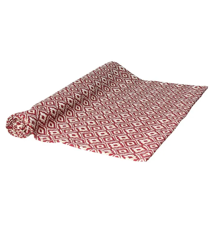 Runner 40 x 140 cm Cotone Rosso Prezzo Di Fabbrica