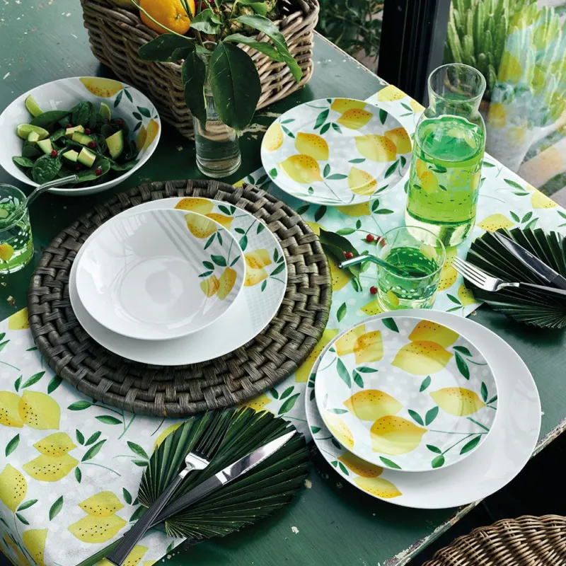 Tovaglia 140 x 240 cm Cotone Giallo Occasione Imperdibile