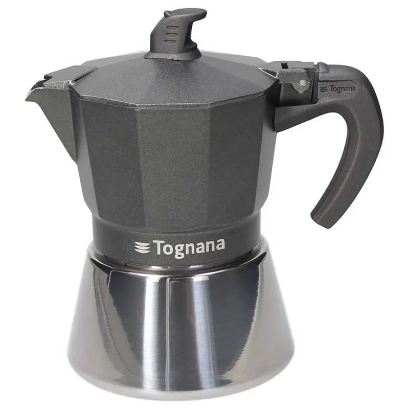 Non Perdere Caffettiera 3 tazze 9 cm x H 15 cm Alluminio Nera