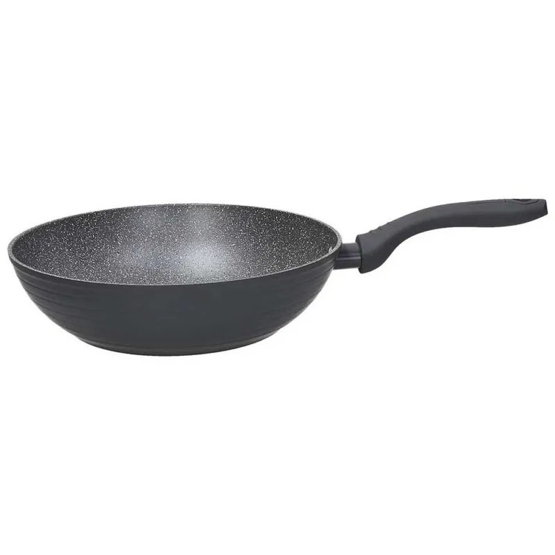 Wok 28 cm Alluminio Grigio Nuovo Arrivo