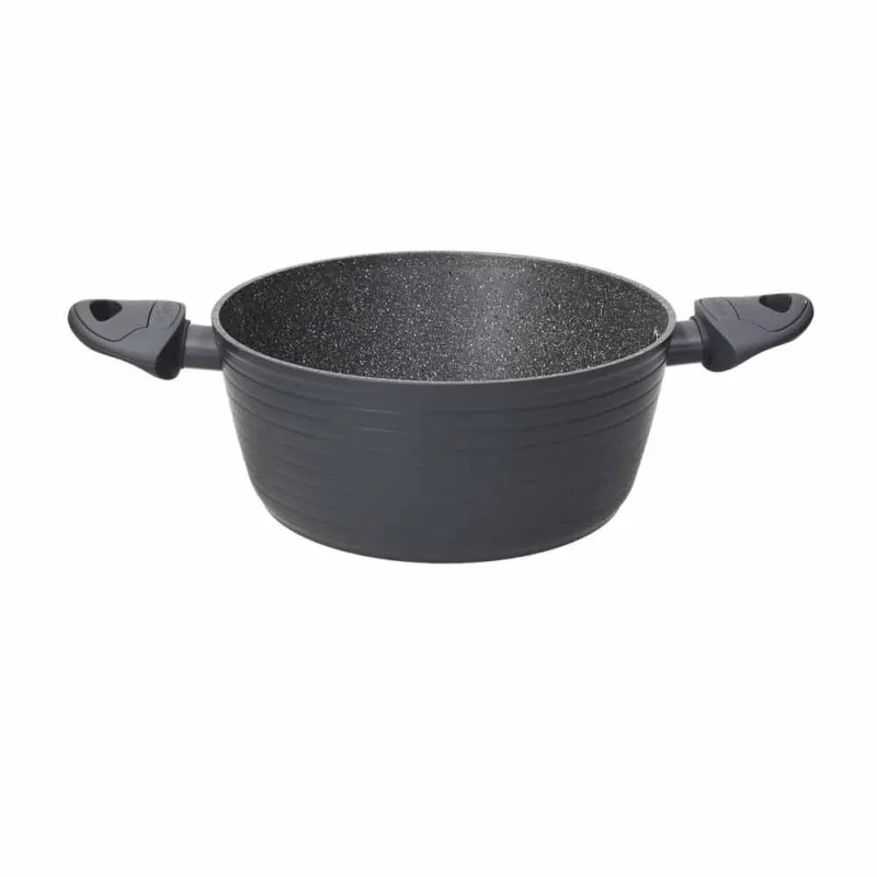 Esclusivo Casseruola 2 manici 24 cm Alluminio Grigio