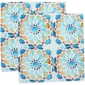 Pagamento Sicuro Set 2 tovaglioli 40 x 40 cm Cotone Blu