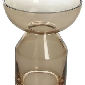 Vasetto 14 cm x H 17 cm Vetro Beige Prezzo Conveniente