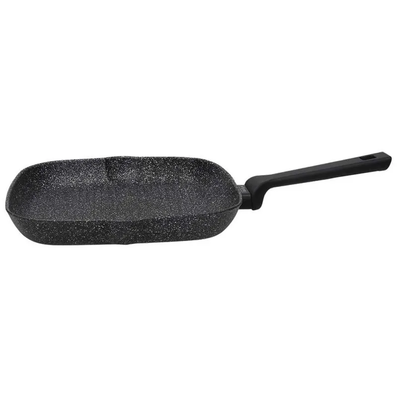 Promozione Esclusiva Grill quadra 28 cm x 28 cm x H 4,1 cm Alluminio Nero