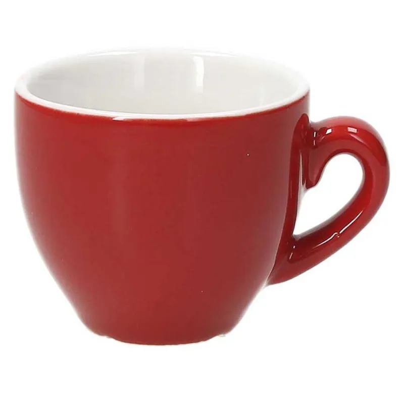 Compra Online Tazza caffè senza piatto da 80 cc Rosso Porcellana Rosso