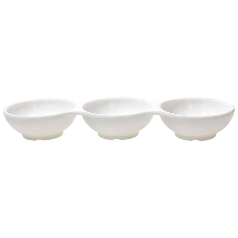 Tris salsiera 23 cm x 7,5 cm x H 3 cm Ghisa Bianco Vendita Finale