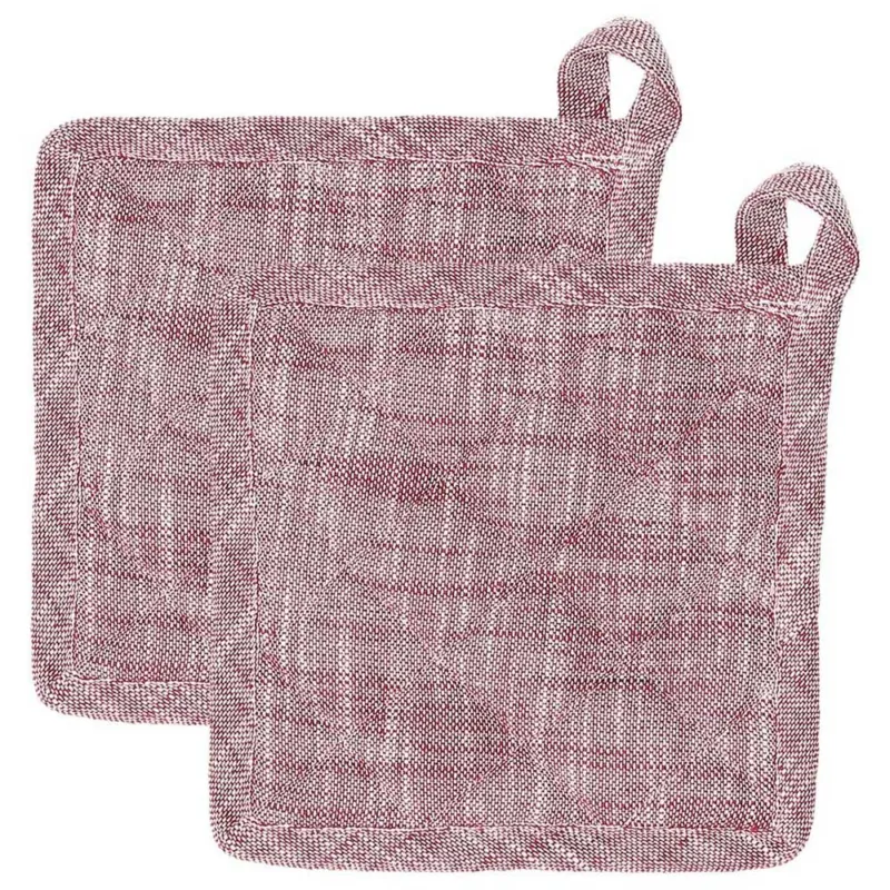 Prezzo Conveniente Set 2 presine 18 x 18 cm Cotone Rosso