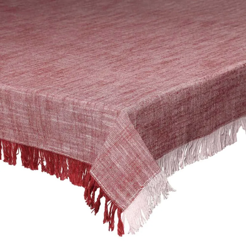 Tovaglia 150 x 300 cm Cotone Rosso Miglior Prezzo