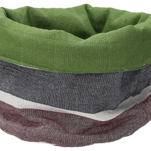 Cestino pane rotondo 18 cm x H 16 cm Cotone riciclato Multicolor Prezzo Ridotto