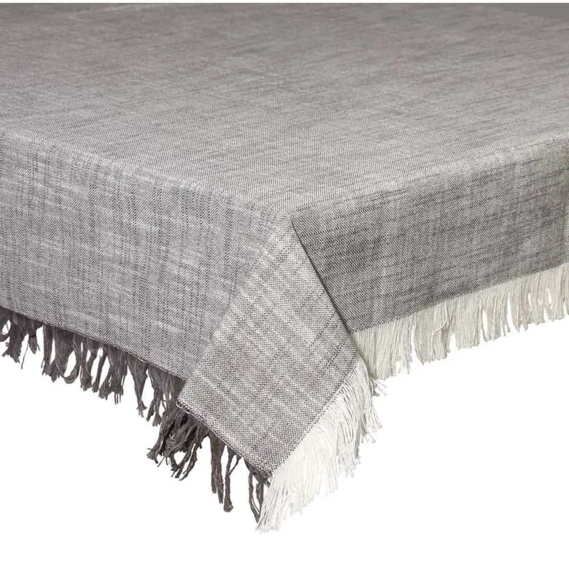 Direttamente Dal Produttore Tovaglia 150 x 300 cm Cotone Grigio