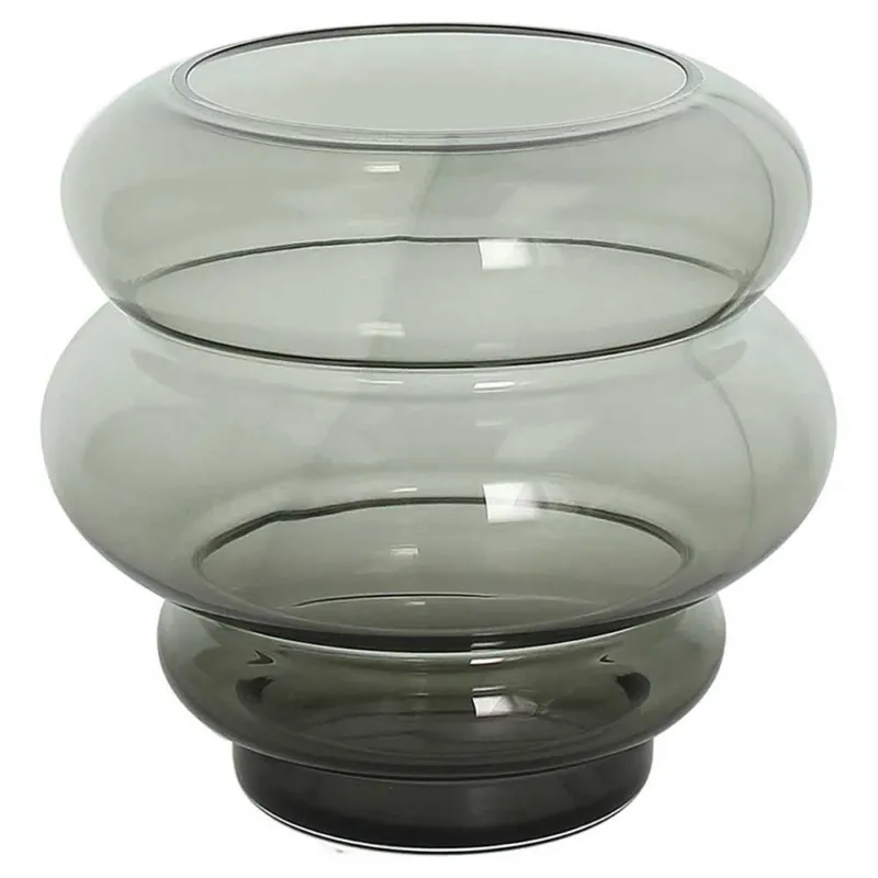 Vaso spirale piccolo 20 cm x H 19 cm Vetro Grigio Offerta