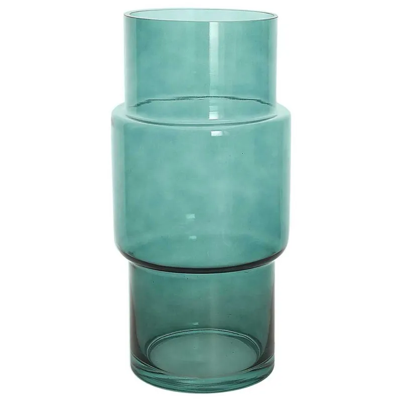 Vaso cilindrico piccolo 11 cm x H 20 cm Vetro Verde Saldi