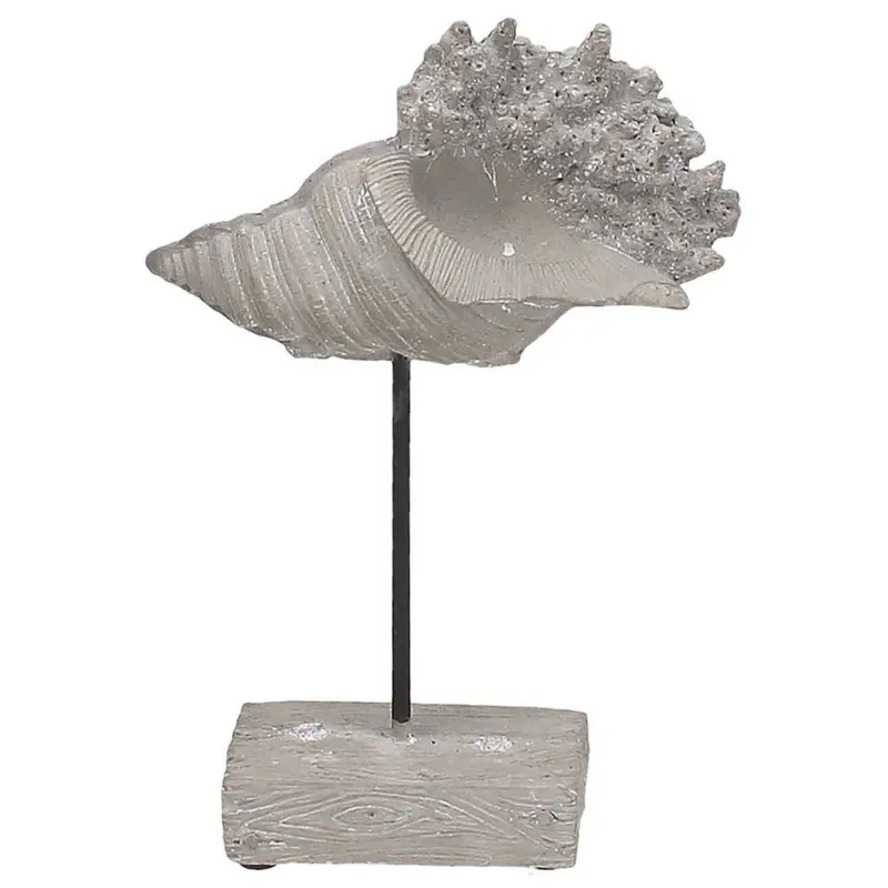 Scultura cornucopia 15 cm x 7 cm x H 27 cm Cemento Grigio Compra Adesso