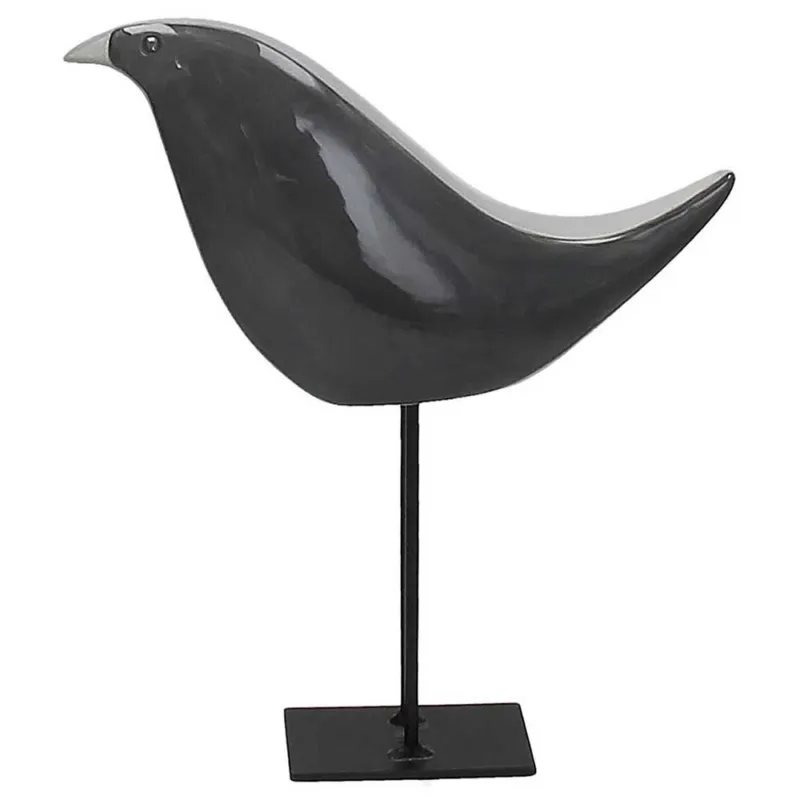 Uccellino piccolo 20 cm x 5 cm x H 24 cm Porcellana Grigio Ultimissimo Modello
