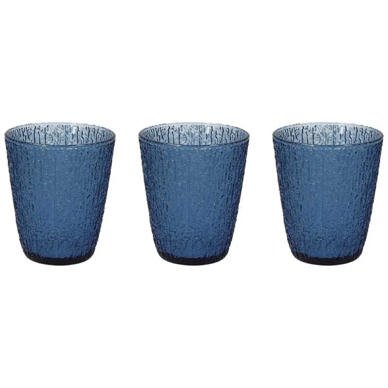 Compra Adesso Set 3 bicchieri 280 cc Vetro Blu