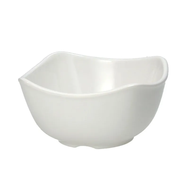 Spedito Oggi Ciotola quadra 15 cm x H 6,5 cm Melamina Bianco