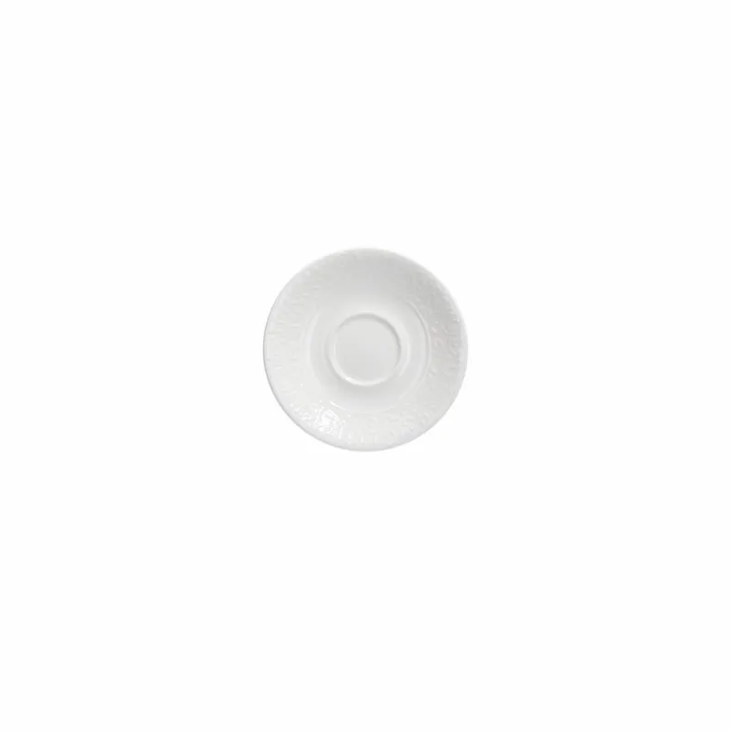 Spedizione Espresso Piattino caffè cm 11 Bianco jasmin Porcellana Bianco