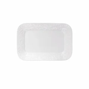 Piatto rettangolare cm 30x20 Bianco Porcellana Bianco Popolare
