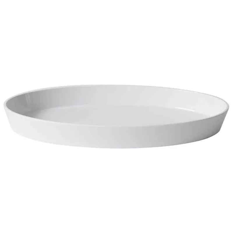Solo Oggi Vassoio ovale fondo cm42x24 Bianco Melamina Bianco