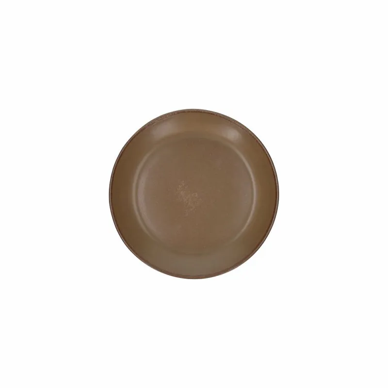 Popolare Piatto dessert cm 21 Brown Biscuit Porcellana Marrone