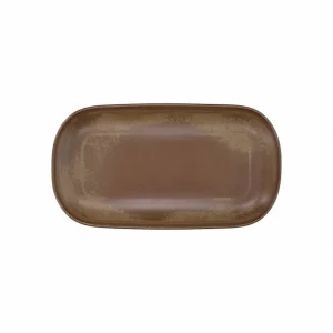 Ovale piano cm 33 Brown Biscuit Porcellana Marrone Vendita Finale