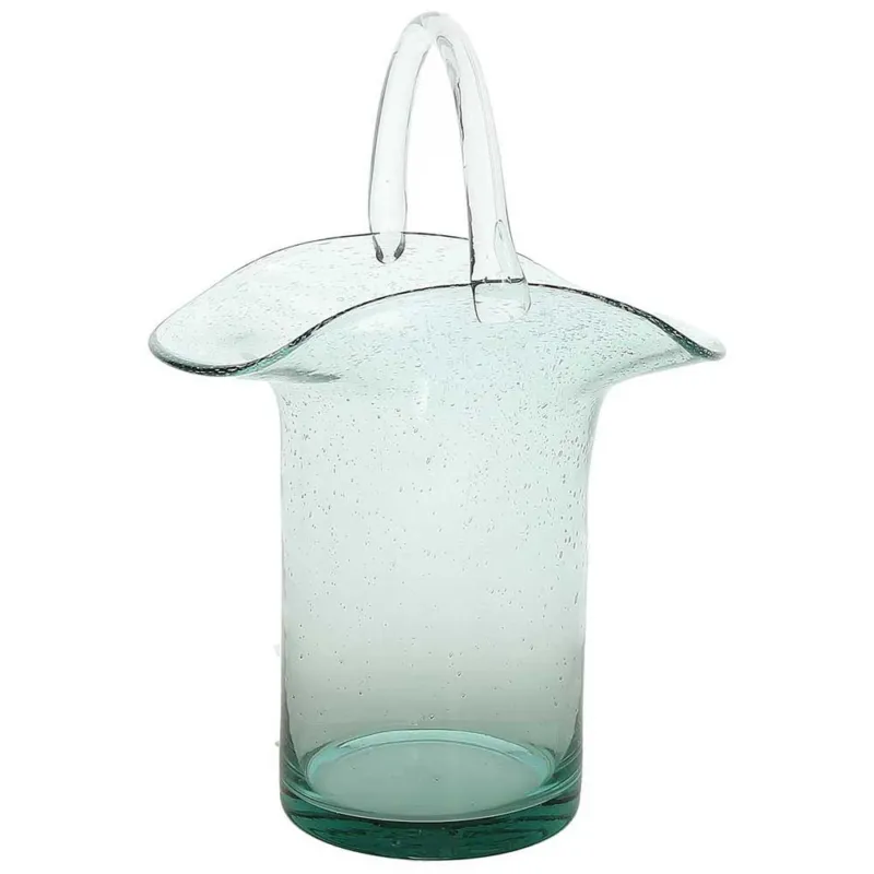 Vaso con falda grande 26 cm x 20 cm x H 36 cm Vetro Trasparente Compra Adesso