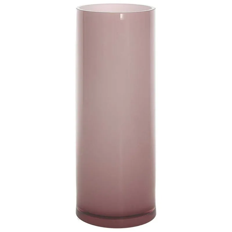 Vaso cilindrico 9,5 cm x H 26 cm Vetro Rosa Offerta Del Giorno