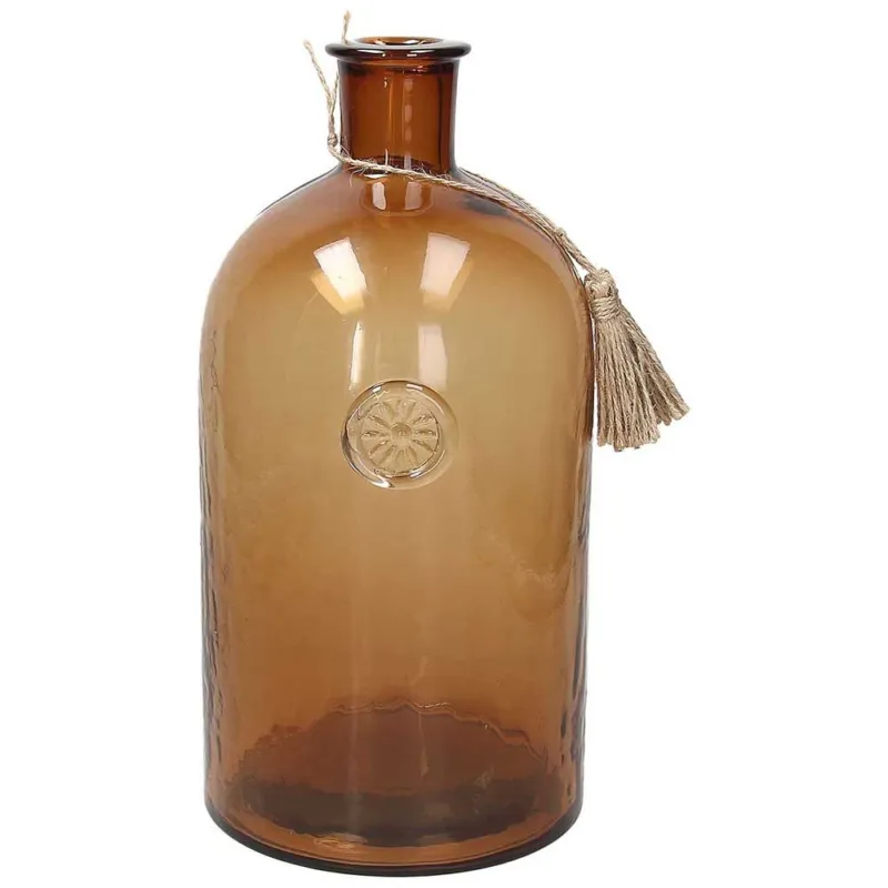 Ordina Subito Vaso bottiglia grande 15 cm x H 30 cm Vetro Ambra