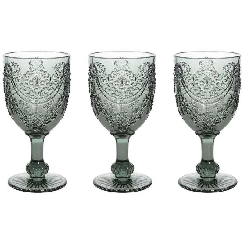 Ultimissimo Modello Savoia-set 3 calici cc320 Grigio Vetro Grigio