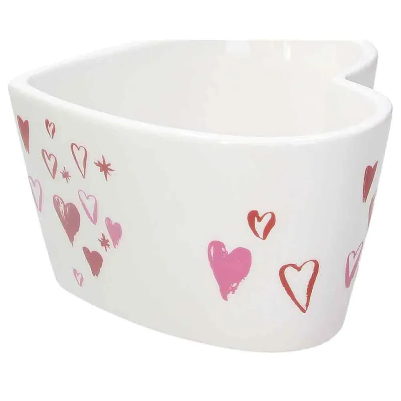 Non Perdere Ciotola cuore piccola 200 cc Amore Stoneware Bianca