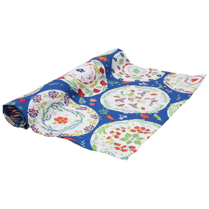 Runner 40 x 140 cm Cotone Blu Occasione Imperdibile