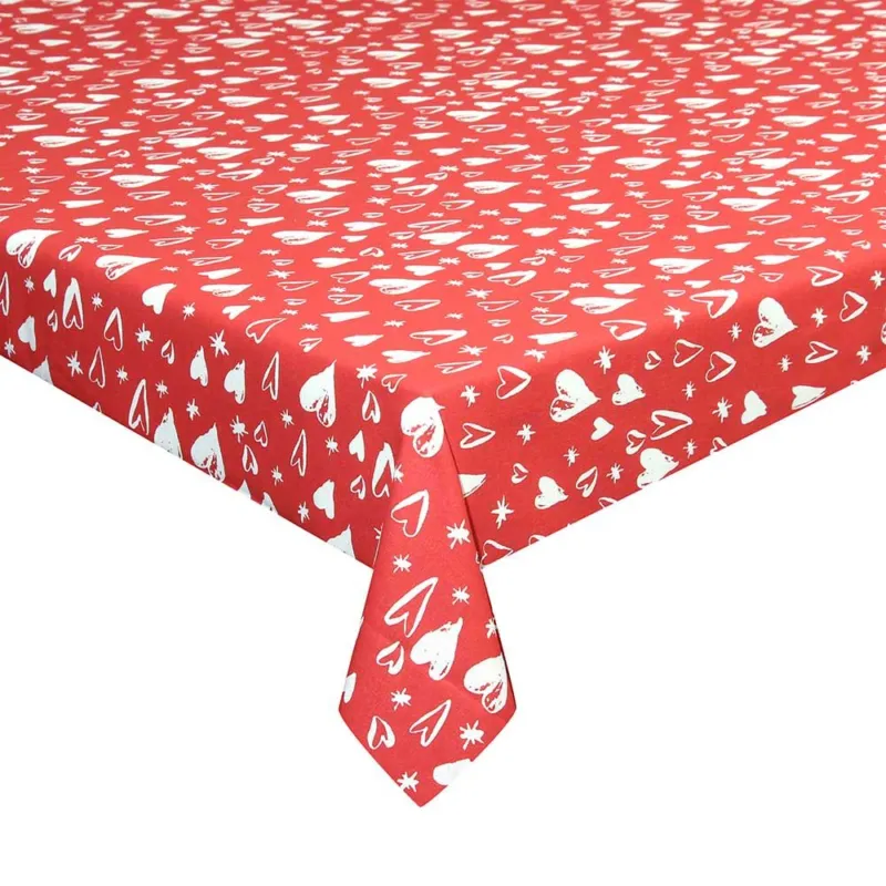 Tovaglia 150 x 300 cm Cotone Rosso Nuova Collezione