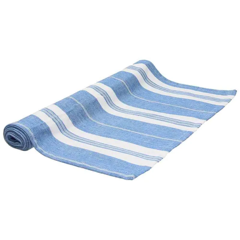 Runner 40 x 140 cm Cotone Blu Offerta