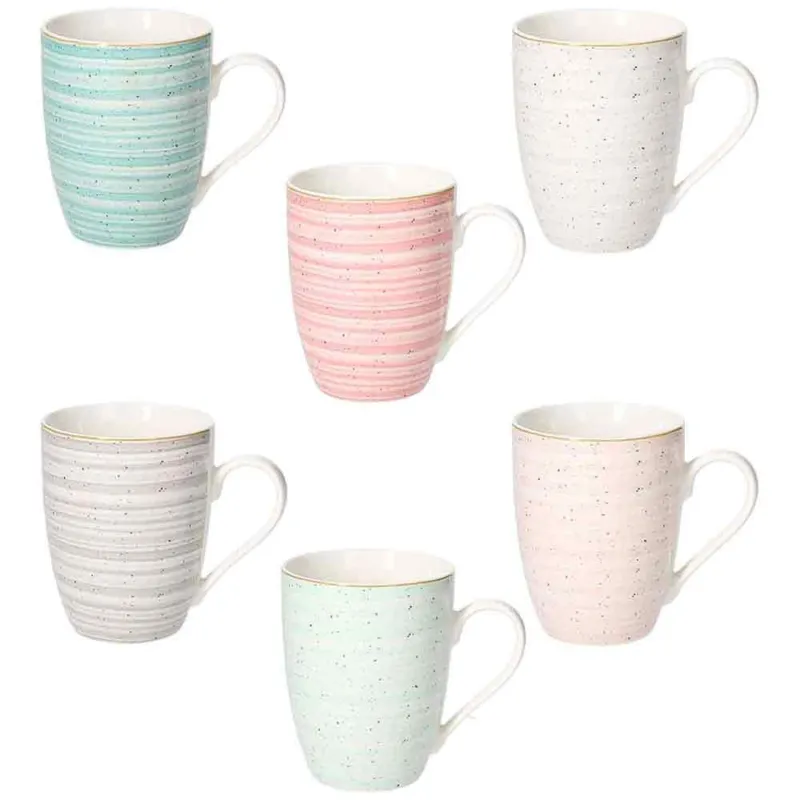 Mug 340 cc Pepper Bamboo New Bone China Multicolor Scelto Dai Clienti