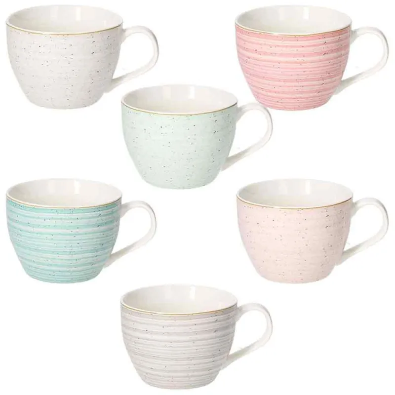 Tazza colazione 420 cc Pepper Bamboo New Bone China Multicolor Ultima Occasione