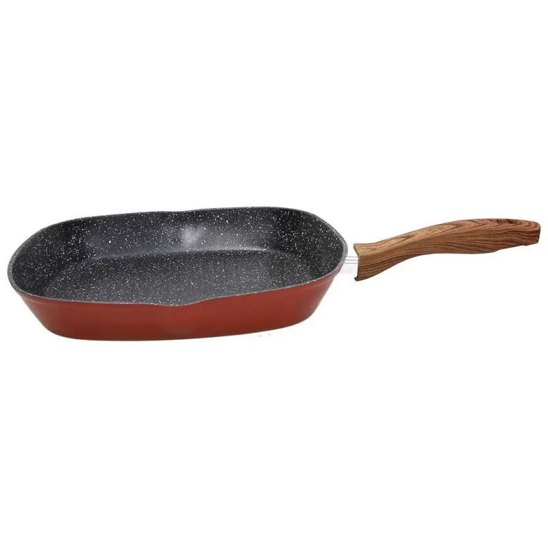 Grill quadra 28 x 28 cm Alluminio Rosso Nuovo Arrivo