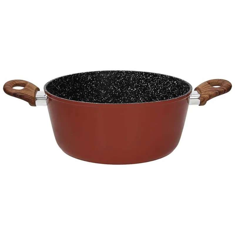Casseruola 2 manici 24 cm Alluminio Rosso Occasione