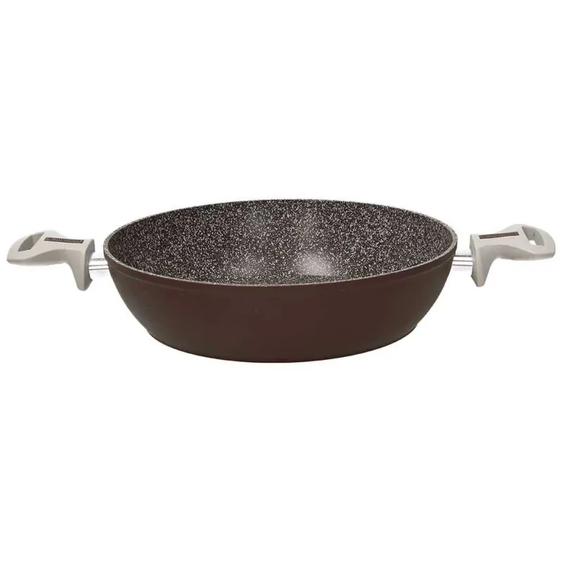 Tegame 2 manici 24 cm Alluminio Marrone Economico
