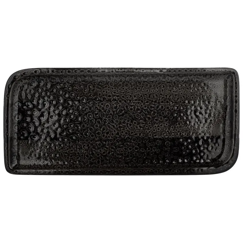 Esclusivo Piatto rettangolare cm 36 x 16,5 Browny Porcellana Marrone