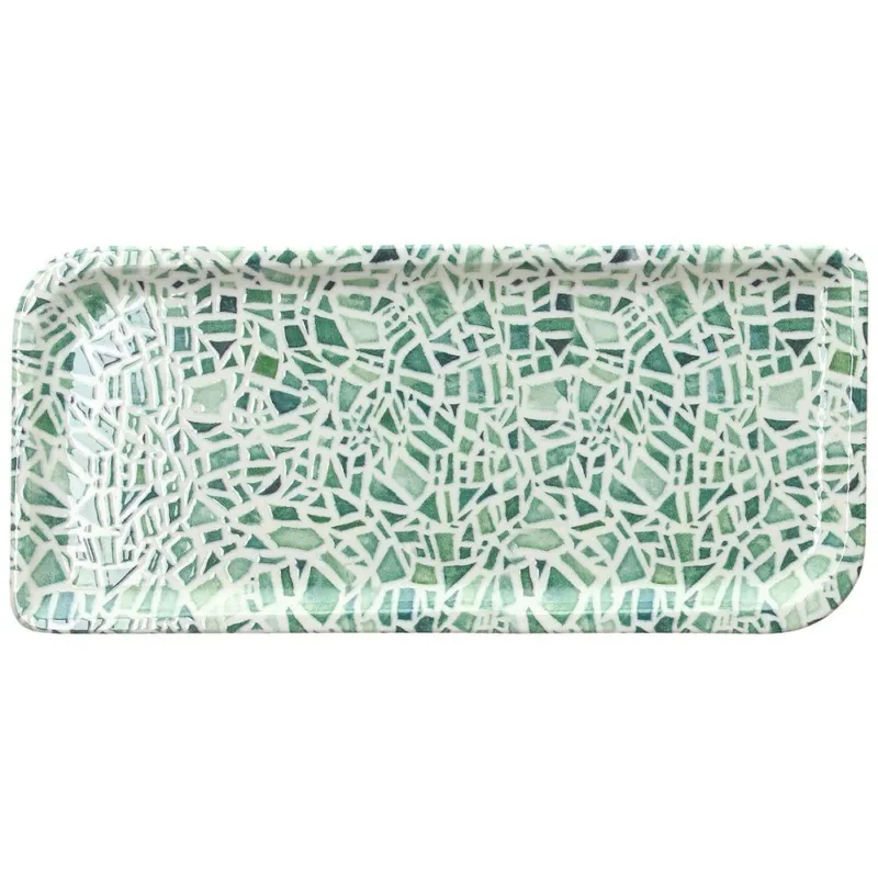 Acquista Ora Piatto rettangolare cm 36 x 16,5 Emerald Porcellana Verde